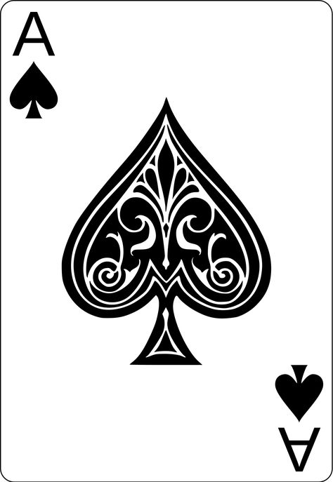 File:Ace of spades.svg - Wikimedia Commons Spades Tattoo, Ace Of Spades Tattoo, Asexual Aromantic, A Playing Card, Aro Ace, Ace Card, Ace Pride, Asexual Pride, Lgbtq Stuff