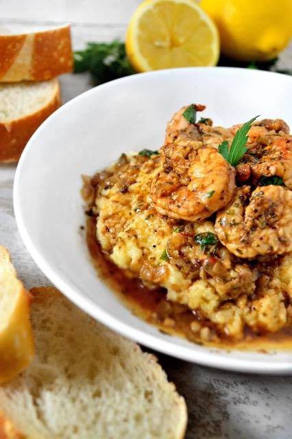 Crawfish Alfredo, Bbq Shrimp And Grits, Grilled Shrimp Seasoning, Easy Grilled Shrimp Recipes, Coop Can Cook, Parmesan Polenta, Cajun Shrimp Recipes, Sun Dried Tomato Sauce, Bbq Shrimp