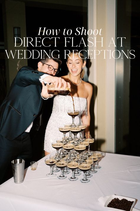 How to Shoot Direct Flash at Wedding Receptions | Jacqueline Benet Photography | Direct Flash Tutorial | Direct Flash Wedding Photography | Direct Flash Wedding Reception Photos Wedding Photography Settings, Direct Flash Photography, Flash Wedding Photos, Flash Wedding Photography, Wedding Reception Photography, Wedding Reception Photos, Photography Settings, Reception Photography, Reception Photos