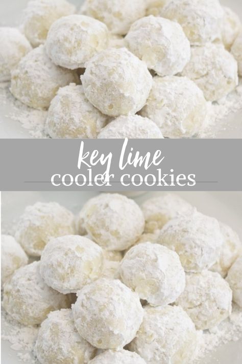 Baking Summer, Key Lime Recipes, Key Lime Cookies, Key Lime Desserts, Lime Cookies, Lime Desserts, Lime Recipes, Snowball Cookies, Köstliche Desserts