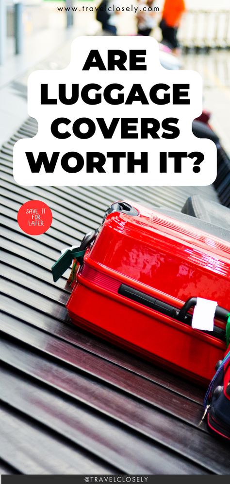 Say Goodbye to Wear & Tear! Dive into the benefits of luggage covers and how they can save your suitcase from the rigors of travel. #TravelEssentials #SuitcaseSavers #LuggageCovers #TravelInvestment #BaggageSafety Luggage Cover Design, Suitcase Cover Diy How To Make, Hard Sided Luggage, Budget Calculator, Wallet Chains, Checked Baggage, Suitcase Cover, Checked Luggage, Best Luggage