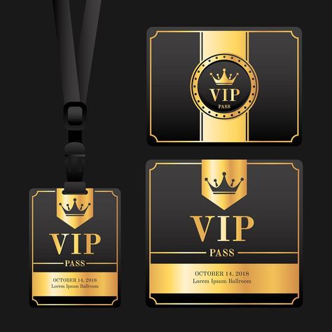 VIP Pass Card Vector Vip Card Ideas, Vip Pass Design, Vip Aesthetic, Vip Card Design, Vip Pass Invitation, Gift Voucher Design, Card Template Free, Design Vip, Voucher Design