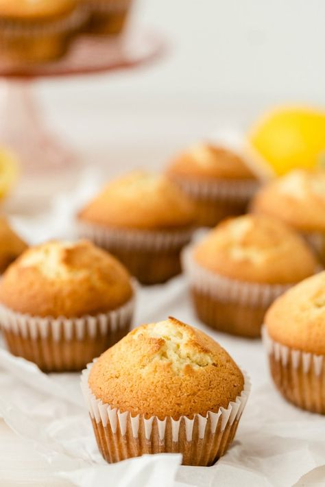 Pound Cake Muffins, Pound Cake Cupcakes, Lemon Pound Cake Recipe, Cake Muffins, Lemon Muffins, Recipe Girl, Lemon Glaze, Lemon Pound Cake, Baked Dessert Recipes