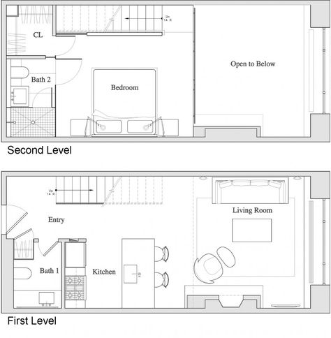 Loft Apartment Layout, Small Loft Apartments, Axis Mundi, Loft Floor Plans, Apartment Plan, Loft House Design, Loft Plan, Duplex Plans, Duplex Design