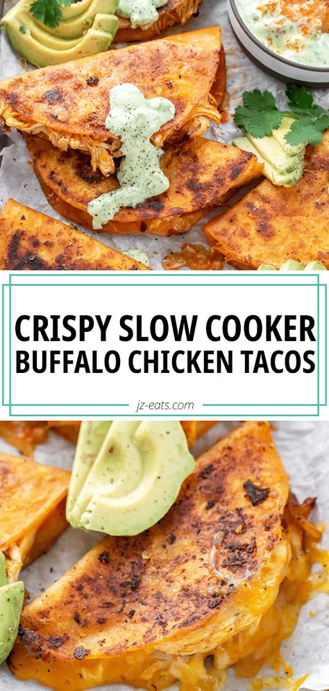 Shredded Buffalo Chicken Tacos, Buffalo Ranch Chicken Tacos Crockpot, Crockpot Buffalo Chicken Meal Prep, Buffalo Chicken Quesadilla Crockpot, Crock Pot Buffalo Chicken Tacos, Buffalo Chicken Tacos Instant Pot, Buffalo Chicken Crock Pot Healthy, Spicy Chicken Recipes Crockpot, Buffalo Chicken Street Tacos