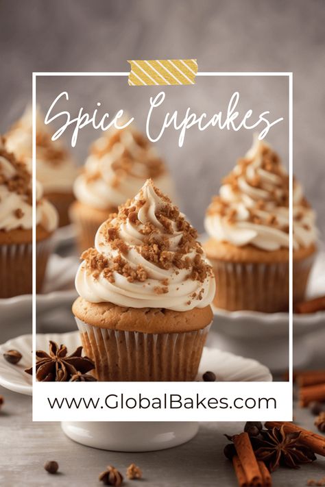 Spice Cake Frosting Ideas, Spice Cupcake Recipes, Spice Cake Cupcakes With Filling, Spice Cupcakes Recipes, Spice Cake Cupcakes Recipes, Spiced Cupcake Recipe, Spice Cake Cream Cheese Frosting, Best Frosting For Spice Cake, Spice Cake Cupcakes With Cream Cheese Frosting