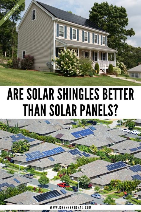 Solar Shingles VS Solar Panels, which one is better? Solar Shingles Roof Tiles, Solar Roofing Ideas, Solar Tiles Roof, Hidden Solar Panels, Solar Roof Design, Solar Panel Roof Design, Solar Panel Shingles, Solar Roof Shingles, Solar Tiles