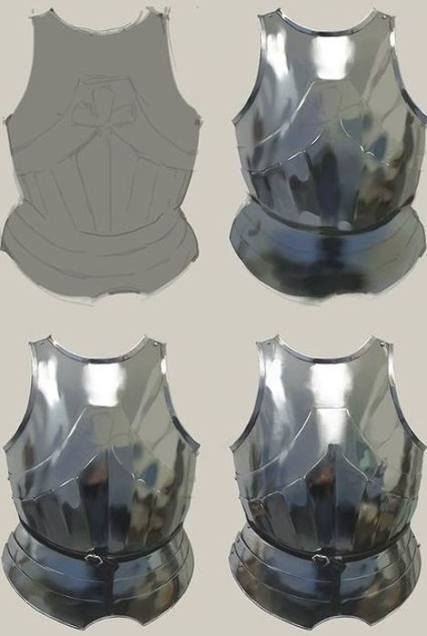 Metal Armor, Digital Painting Techniques, Drawings Tutorials, Digital Painting Tutorials, Poses References, Drawing Clothes, Process Art, Painting Tutorials, Digital Art Tutorial