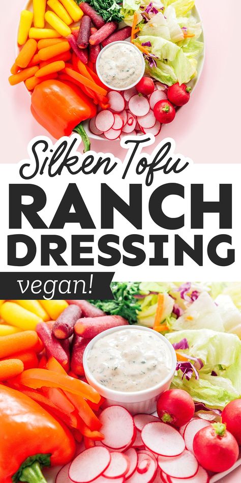 Vegan Sauce Recipes, Vegan Ranch Dressing, Vegan Party Food, Vegan Dressing, Ranch Dressing Recipe, Vegan Ranch, Ranch Recipe, Vegan Dip, Vegan Sauces