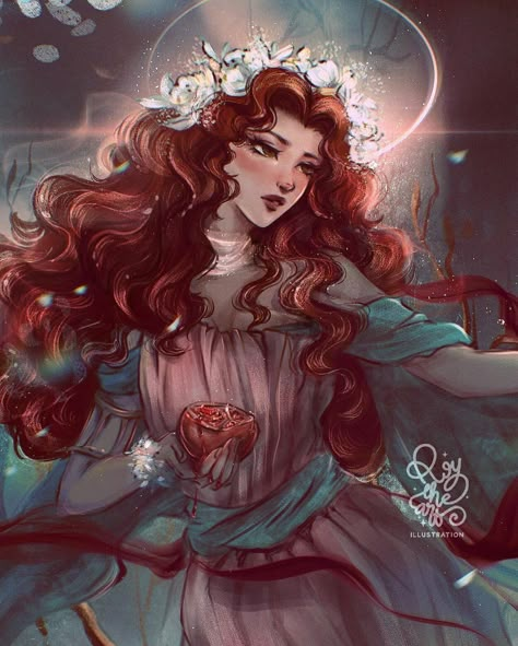 Persephone Drawing Greek Mythology, Story Of Persephone, Roy The Art, The Goddess Of Spring, Persephone Greek Goddess, Persephone Art, Greek Goddess Art, Persephone Goddess, Goddess Of Spring