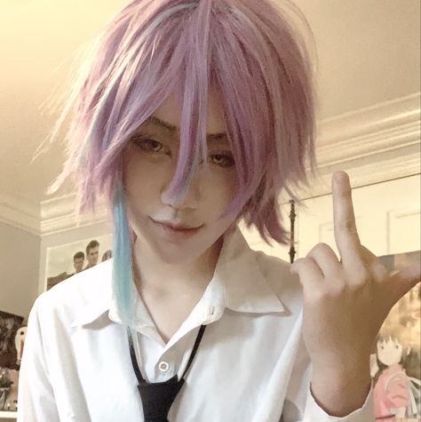 my rui kamishiro cosplay ... what a kind gesture Rui Kamishiro Dress, Rui Kamishiro Cosplay, Rui Cosplay, Rui Cosplay Demon Slayer, Sorcerer Rui Kamishiro, Rui Kamishiro With Glasses, Pretty Men, Vocaloid, Wigs