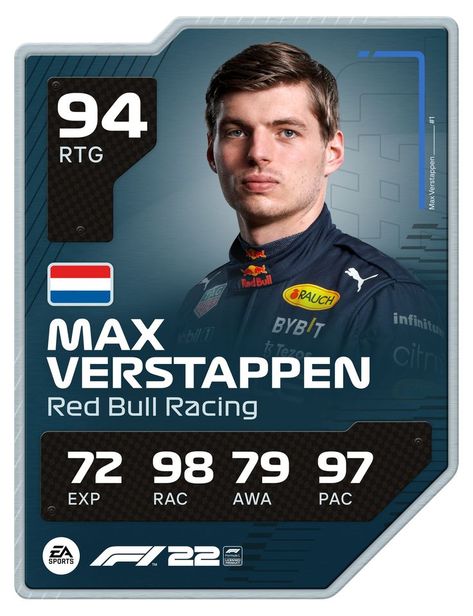 Trading Card Template, Sport Branding, Player Card, Ea Sports, Red Bull Racing, Calendar Design, Sports Games, Sports Design, Sports Cards