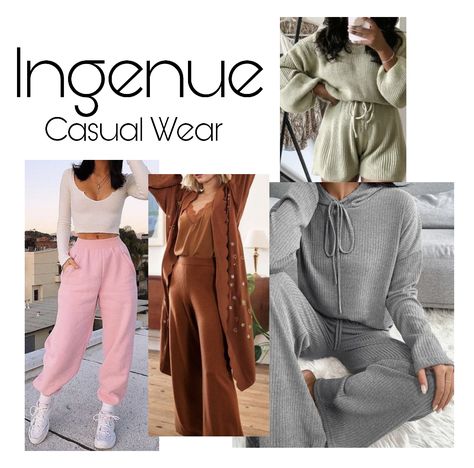 Flamboyant Natural Athleisure, Ingenue Essence Aesthetic, Romantic Natural Essence Style, Ingenue Classic Essence, Flamboyant Natural Ingenue Essence, Ethereal Ingenue Essence, Classic Ingenue Essence, Inguene Essence, Natural Ingenue Essence