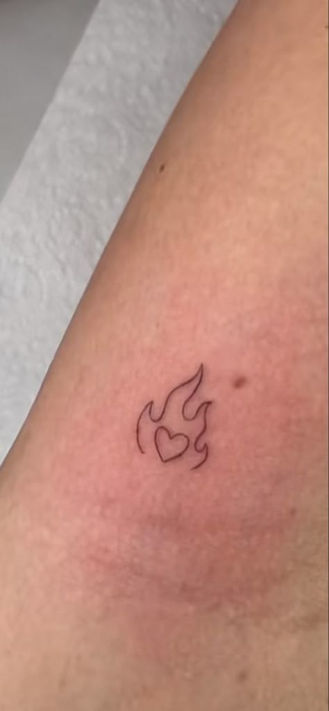 Ember Tattoo Fire, Fireproof Tattoo, Ember Tattoo, Heart Fire Tattoo, Heart Flame Tattoo, Fireheart Tattoo, Fire Heart Tattoo, Fire Tattoo Ideas, Heart On Fire Tattoo