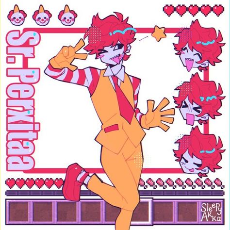 Fast Food Mascot Fanart, Mcdonalds X Burger King Fanart, Ronald Mcdonald Art, Ronald Mcdonald Fanart, Clown Fanart, Clown Oc, Tortilla Land, Writing Plot, Carmen Sandiego