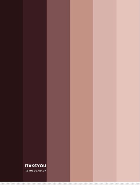 Mauve Brown Color Palette, Brown Pink Wedding Theme, Nude Color Palette Colour Schemes, Mauve Colour Palette, Plum Color Palettes, Plum Color Palette, Nude Color Palette, Plum Colour, Cream Color Scheme