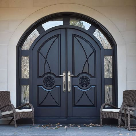 latest entrance main double door design ideas Hall Door Design, Main Double Door Design, Main Double Door, Arched Interior Doors, Double Door Entryway, Wooden Double Doors, Double Door Entrance, Front Door Steps, Door Design Ideas