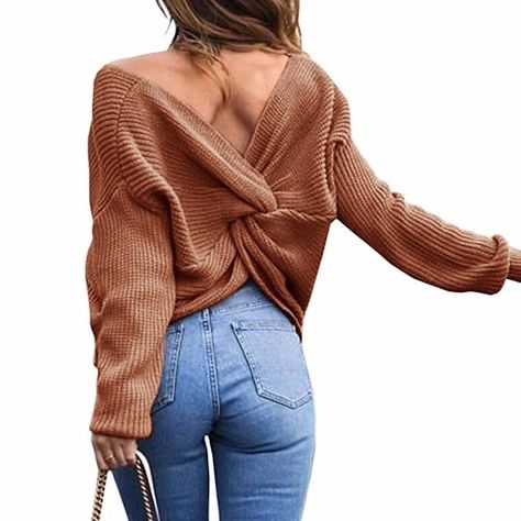 Sexyshine Crisscross Sweater Criss Cross Sweater, Cross Sweater, Pullover Outfit, Oversize Knit, Oversized Knitted Sweaters, Long Sleeve Pullover Sweater, Cute Sweaters, Fall Sweaters, Batwing Sleeve