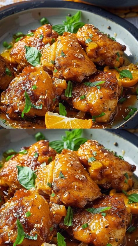 Orange Chicken - Greenku Recipes Baked Orange Chicken, Green Salad Dressing, Orange Chicken Recipe, Asian Inspired Dishes, Orange Sauce, Food Stands, Sour Taste, Baked Banana, Baked Chicken Breast