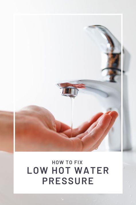 In order to get your hot water pressure back to normal, we are going to cover some of the most common causes of what causes low hot water pressure and how to fix it. Dripping Faucet, Water In The Morning, Low Water Pressure, Water Boiler, Diy Plumbing, How To Get Better, Pressure Canning, Water Pressure, Diy Tips