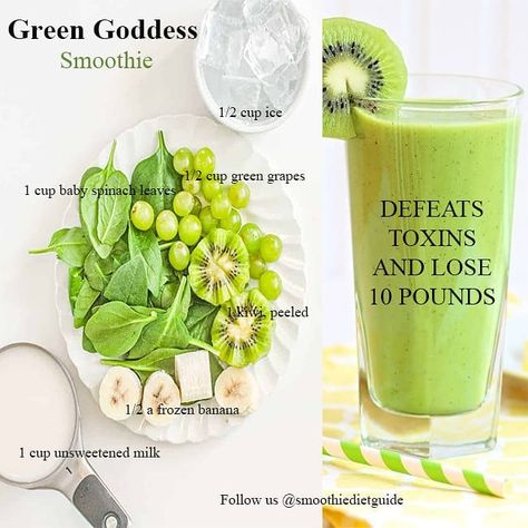 Chlorophyll Smoothie Recipe, Healthy Era, Bullet Recipes, Green Goddess Smoothie, Nutri Bullet, Detox Waters, Green Juices, Diet Detox, Juice Smoothies Recipes