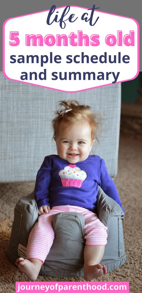 Sample Schedule and Summary at 5 months old. What to expect with a 5 month old baby and how to plan for sleep routine and what milestones to expect at five months old. 5 Month Old Milestones, 5 Month Old Schedule, Baby Schedule Newborn, 6 Month Old Schedule, Baby Schedule Template, 5 Month Old Baby, 5 Month Old, Baby Routine, Toddler Schedule