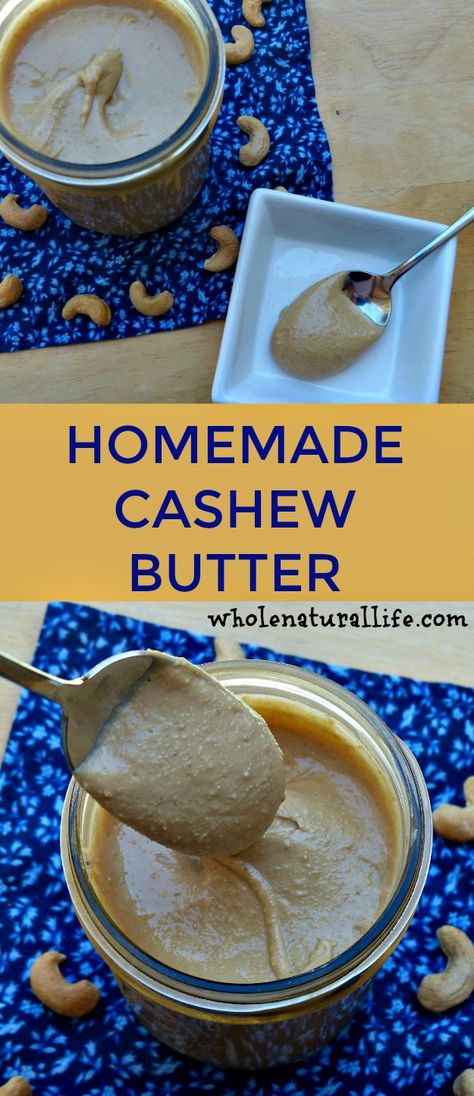 Homemade cashew butter recipe | DIY cashew butter | How to make cashew butter | Paleo cashew butter Cashew Butter Recipe, Whole30 Recipes, Cashew Butter, Nut Butters, Healthy Foodie, Butter Recipe, Natural Life, Nut Butter, Food Bloggers