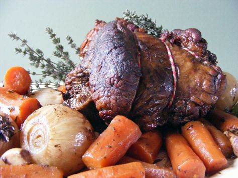 Slow Cooker Rolled Brisket with Red Wine & Thyme | Elizabeth's Kitchen Diary Recipes For Brisket, Rolled Beef, Beef Brisket Slow Cooker, Slow Cooker Brisket Recipes, Slow Cooked Beef Brisket, Slow Cooked Brisket, Beef Brisket Recipes, Slow Cooker Recipes Beef, Brisket Recipes