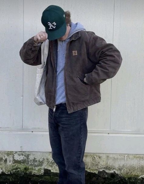 Carhartt Jacket Outfit, Guys Fits, Guy Fits, Trendy Boy Outfits, Carhartt Detroit, Jacob Elordi, Summer Styling, Styling Guide, Street Style Outfits Men