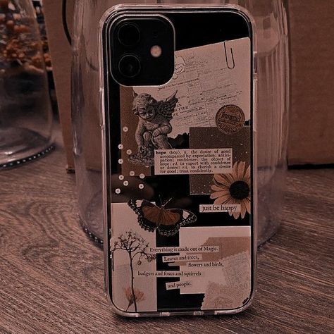 Dark Academia Phone Case, Dark Academia Phone, Diy Phone Case Design, Phone Covers Diy, Diy Iphone Case, Collage Phone Case, Iphone Design, Aesthetic Phone Case, Collage Design