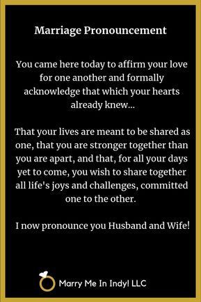 Marriage Pronouncement, Wedding Vows Quotes, Vows Quotes, Wedding Officiant Script, Wedding Ceremony Readings, Wedding Web, Wedding Ceremony Script, Wedding Blessing, Wedding Script