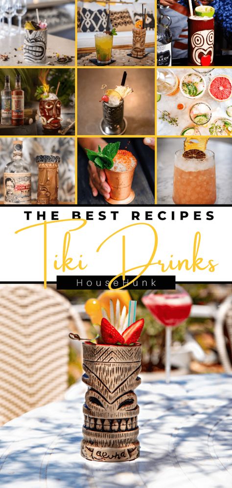 Tiki Cocktails Recipes, Hawaiian Mai Tai Recipe, Tiki Drinks Recipes, Mocktails Recipes, Bahama Mama Cocktail, Painkiller Cocktail, Zombie Cocktail, Pearl Diver, Hawaiian Cocktails