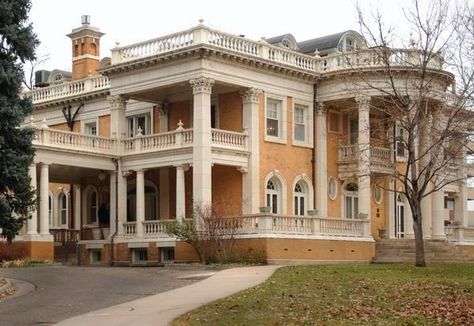 The historic Grant-Humphreys Mansion in Denver Colorado 1902 Antebellum Homes, Old Mansions, Historic Mansion, Victorian Mansions, Victorian Houses, Grand Homes, House Goals, Abandoned Houses, Pretty House