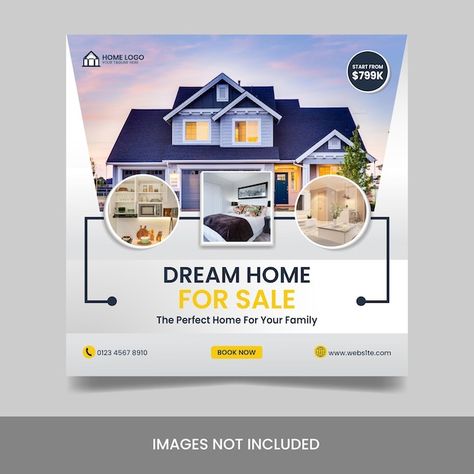 Vector real estate modern house for sale... | Premium Vector #Freepik #vector #house #home #sale #business House Sale Poster Design, House Sale Poster, Vector House, Estate Design, Vinyl House, Photoshop Design Ideas, Real Estates Design, Hotel Management, Simple Background Images