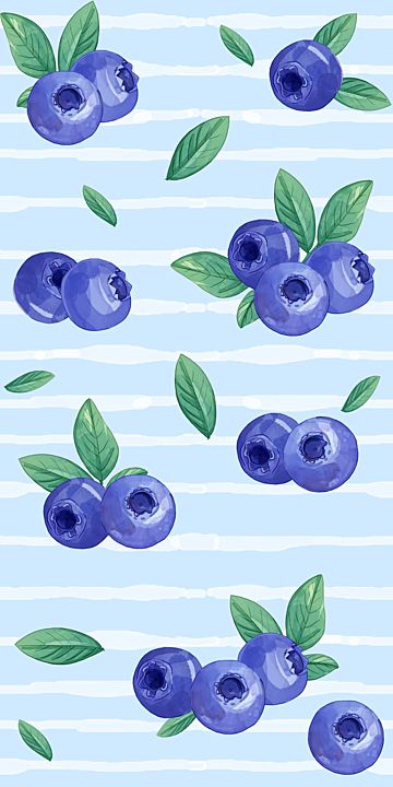 Blue Seamless Pattern, Fruits Watercolor, Fruit Wallpaper Pattern, Fruit Picture, Blue Fruits, Fruit Wallpaper, Green Fruit, Cute Fruit, Color Vector