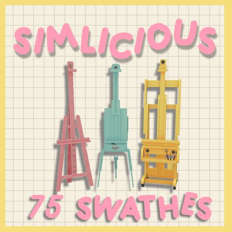 simlicious base game easels recolor Sims 4 Recolors, Sims 4 Cc Furniture, Sims 4 Collections, Easels, Sims 4 Build, Sims 4 Cc Finds, Maxis Match, Sims 4 Mods, Sims Cc