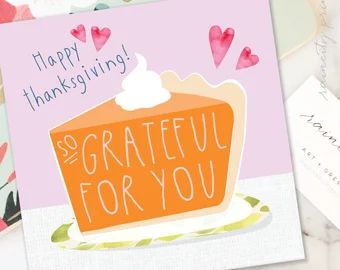 Thanksgiving card | Etsy Thanksgiving Card For Boyfriend, Thankful Cards Thanksgiving, Cute Thanksgiving Cards, Homemade Thanksgiving Cards, Thanksgiving Cards Diy, Thanksgiving Card Ideas, Thanksgiving Notes, Thanksgiving Homemade Cards, Handmade Thanksgiving Cards