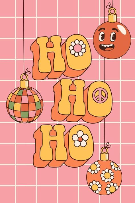 Groovy hippie Christmas. Ho ho ho in trendy retro cartoon style. Merry Christmas and Happy New year. Retro Cartoon Style, Hippie Christmas, Christmas Festival, Retro Cartoon, Retro Cartoons, Environment Design, Christmas Vectors, Merry Christmas And Happy New Year, Ho Ho Ho