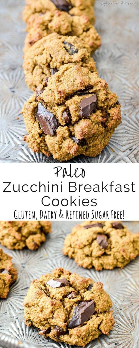 Healthy Zucchini Cookies, Zucchini Breakfast Cookies, Sneaky Veggies, Zucchini Breakfast, Paleo Zucchini, Nz House, Energy Food, Weight Watcher Desserts, Breakfast Cookies Healthy