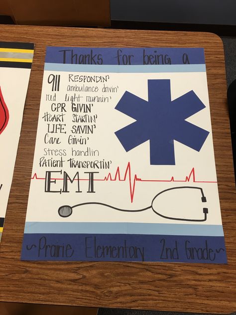 Thank you EMT Cards For First Responders, Ems Appreciation Week Gift Ideas, Emt Gifts, Blessing Party, Firefighter Appreciation Gifts, Firefighter Appreciation, Ems Week, Graduation Cards Handmade, Emt Gift