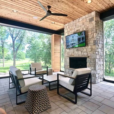 The Top 46 Patio Enclosure Ideas Enclosed Backyard, Enclosed Patio Ideas, Covered Patio Ideas, Porch Enclosures, Covered Patio Design, Outdoor Covered Patio, Rustic Patio, Patio Enclosures, Sunroom Designs