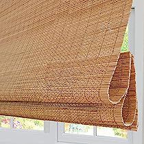 Bamboo Blinds Bathroom, Bamboo Blinds Living Room, Roller Shades Kitchen, Roller Shades Living Room, Roller Shades Diy, Green Window Treatments, Pull Down Blinds, Bamboo Roller Shades, Bamboo Roller Blinds