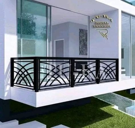 Reling Design Iron, Iron Balcony Railing Modern, Balcony Grill Design Railings, Balcony Railing Design Modern, Reling Design, Modern Balcony Design, درابزين السلم, Design Balcony, Iron Balcony Railing