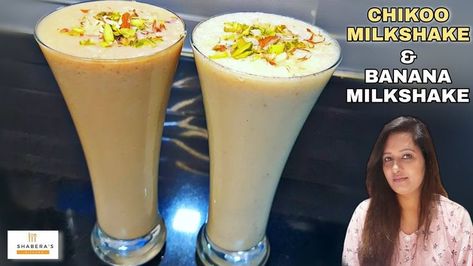 Chikoo milkshake is a refreshing and healthy shake made with ripened sapota, milk, and sugar. Chikoo is also known as sapota. Option 2 - This banana milkshake or banana shake recipe includes sweet bananas and milk for a rich, creamy consistency that everyone will love. How to make Chikoo milkshake and banana milkshake - https://youtu.be/JwqK09OcGuo #milkshake #milk_shake #bananamilkshake #milkshakerecipes #bananamilkshakerecipe #chikoomilkshake #summerspecial #shaberaskitche Chikoo Milkshake, Milkshakes Recipes, Banana Shake Recipe, Banana Milkshake Recipe, Healthy Shake, Banana Shake, Milkshake Recipe, Milk And Sugar, Banana Milkshake