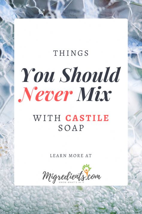 Castle Soap, Castile Soap Uses, Castile Soap Recipes, Castille Soap, Homemade Laundry Detergent, Baking Soda Shampoo, Homemade Soap Recipes, Homemade Cleaning Products, Homemade Cleaning