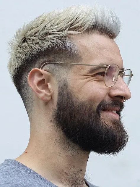 Embracing the Silver Streaks: The Rise of White Hair Color for Men 2023 - mens-club.online Classic Hair Color, French Crop Haircut, Men's Hair Color, Hair Color For Men, Temple Fade, Dyed Bangs, Silver Fox Hair, French Crop, Blonde Dye