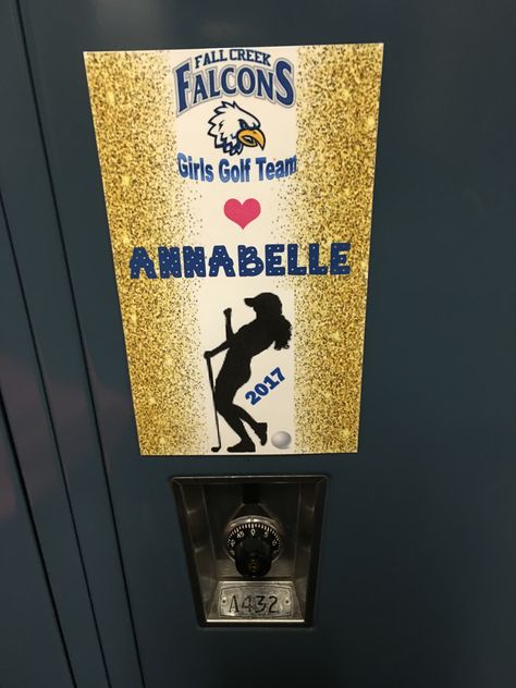 Golf team school locker signs Golf Locker Signs, Golf Locker Decorations, Sports Locker Decorations, Locker Stuff, Golf Locker, Locker Ideas, Locker Signs, Sports Locker, School Locker