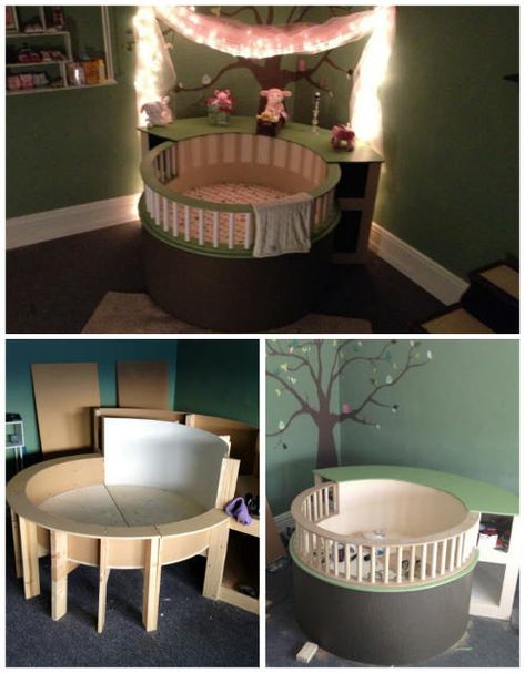 Circle Crib, Baby Bed Ideas, Crib Repurpose, Nursery Girl Decor, Baby Crib Ideas, Girl Bedrooms Ideas, Round Crib, Teen Girl Bedrooms Ideas