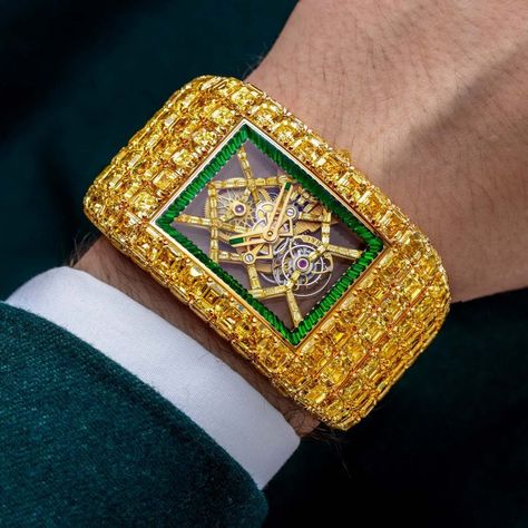 Jacob & Co. $20 Million Yellow Diamond Watch is Not For Those with Shallow Pockets Jacob The Jeweler, Jacob And Co Billionaire, Jacob & Co. Billionaire Watch, Jacob And Co Watches Men, Jacob And Co Watch, Jacob Watch, Jacob And Co, Future Jewelry, Mens Watches Expensive