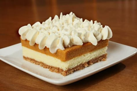 Layer Desserts, Pumpkin Torte, Journal Recipes, Toothpick Appetizers, Pumpkin Cream Cheese Pie, Coconut Dessert, Pumpkin Pudding, Cheese Pumpkin, Brownie Desserts